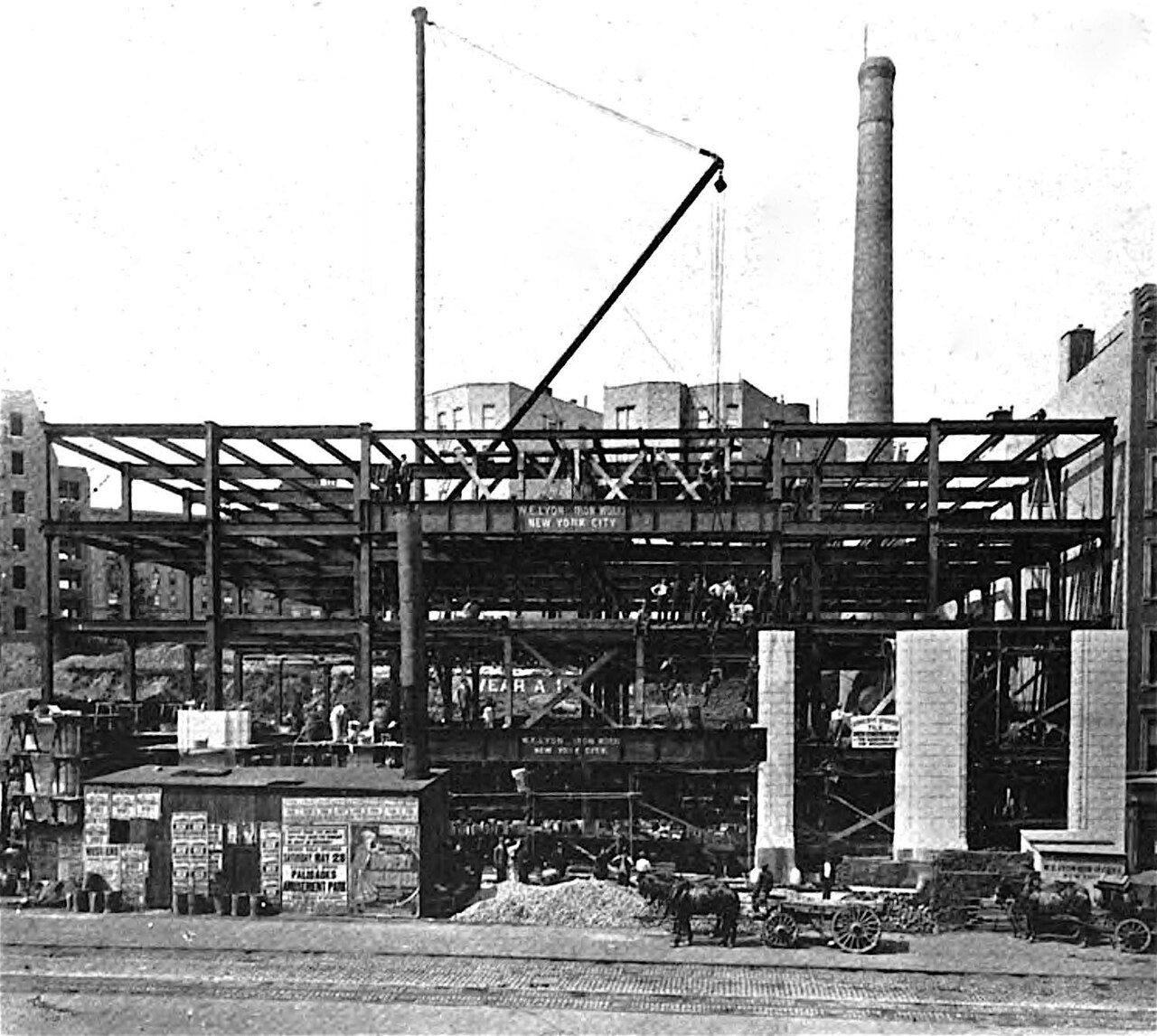 Sheffield Farms Milk Plant, West 125th Street, under construction