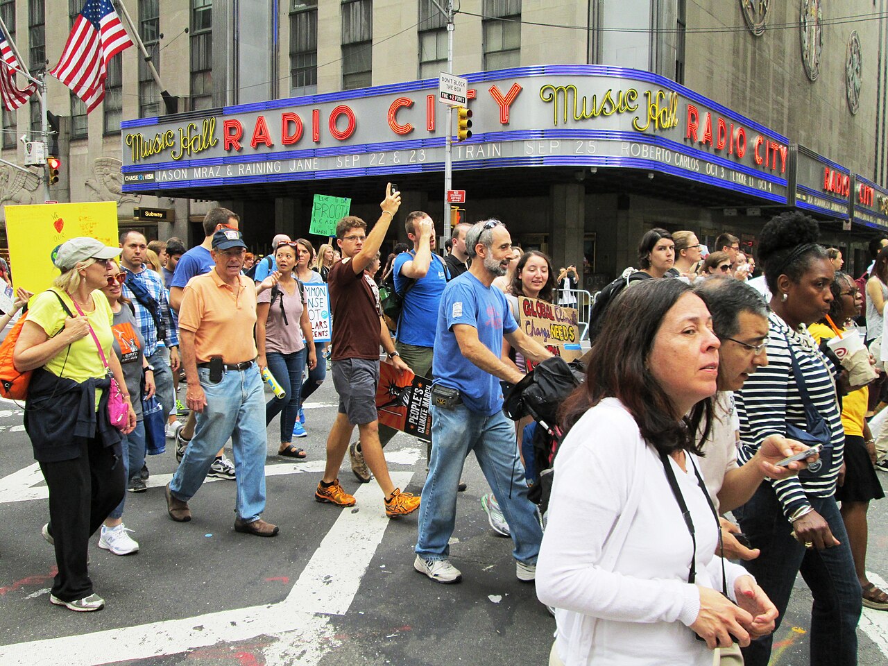 2014 People's Climate Change March at Radio City Music Hall